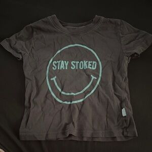 Stay Stoked Kids Tee - Charcoal